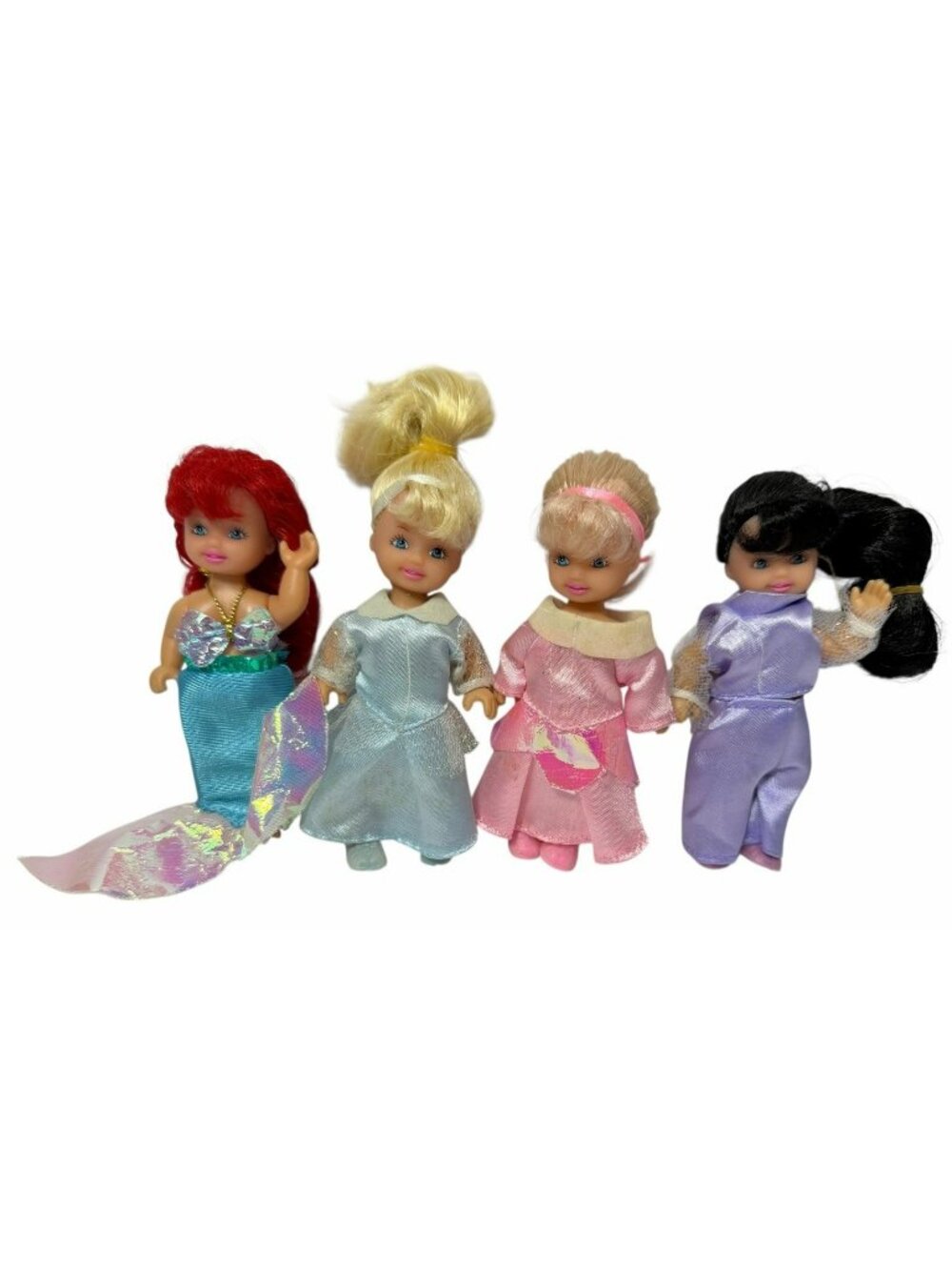 LOT 4 Vintage Lovely Patsy Little Disney Princess 5" Dolls All w/ Outfits Shoes